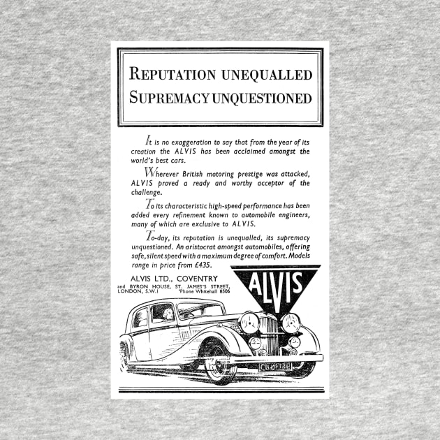 Alvis - Automobiles - 1939 Vintage Advert by BASlade93